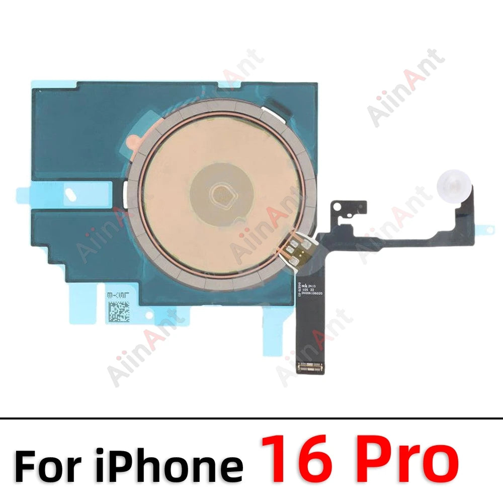 OEM Magnet Charger Panel Coil Sticker FlashLight NFC Wireless Charging Flex Cable For iPhone 16 17 Plus Air Pro Max 16e e