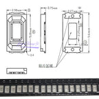 5630/5730 SMD Chip Infrared LED lamps 0.5W IR 740nm 850nm 940nm LED Emitting Diode