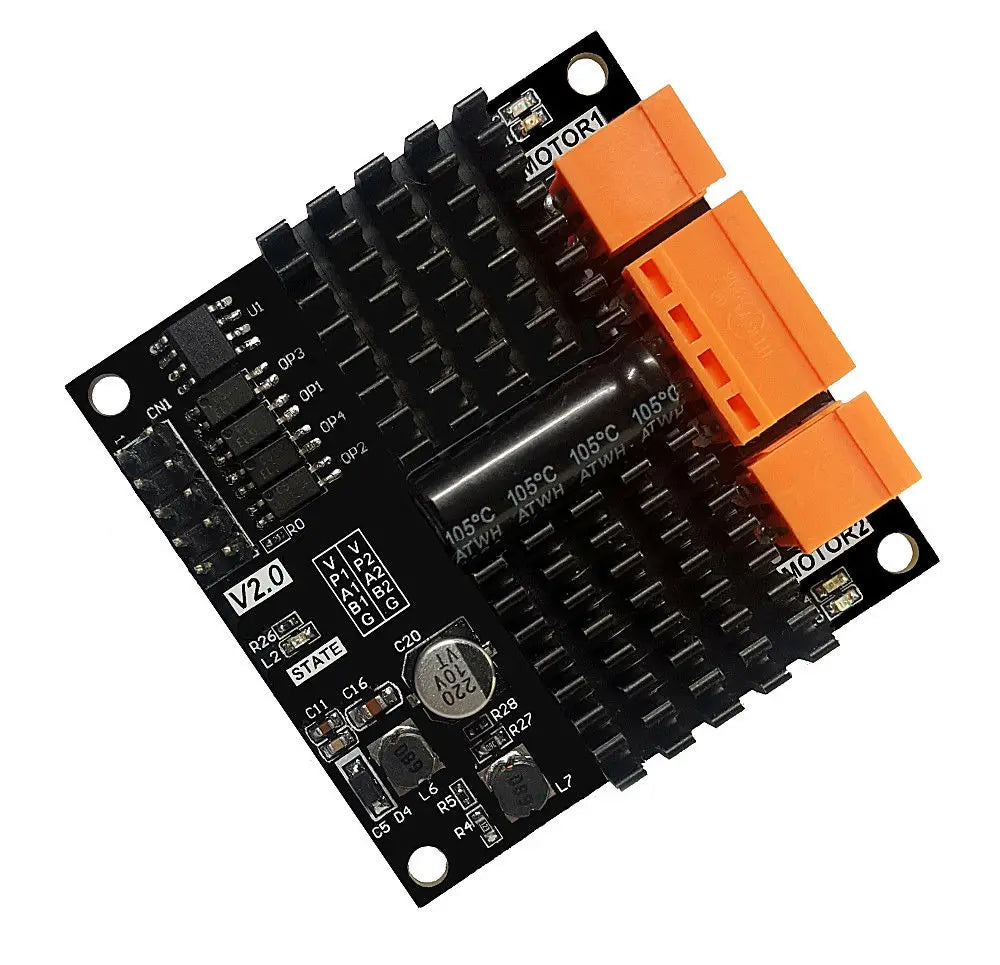 12V 24V 12A Dual Channel DC Brush Motor Drive Module H Bridge PWM Beyond L298N BTS7960