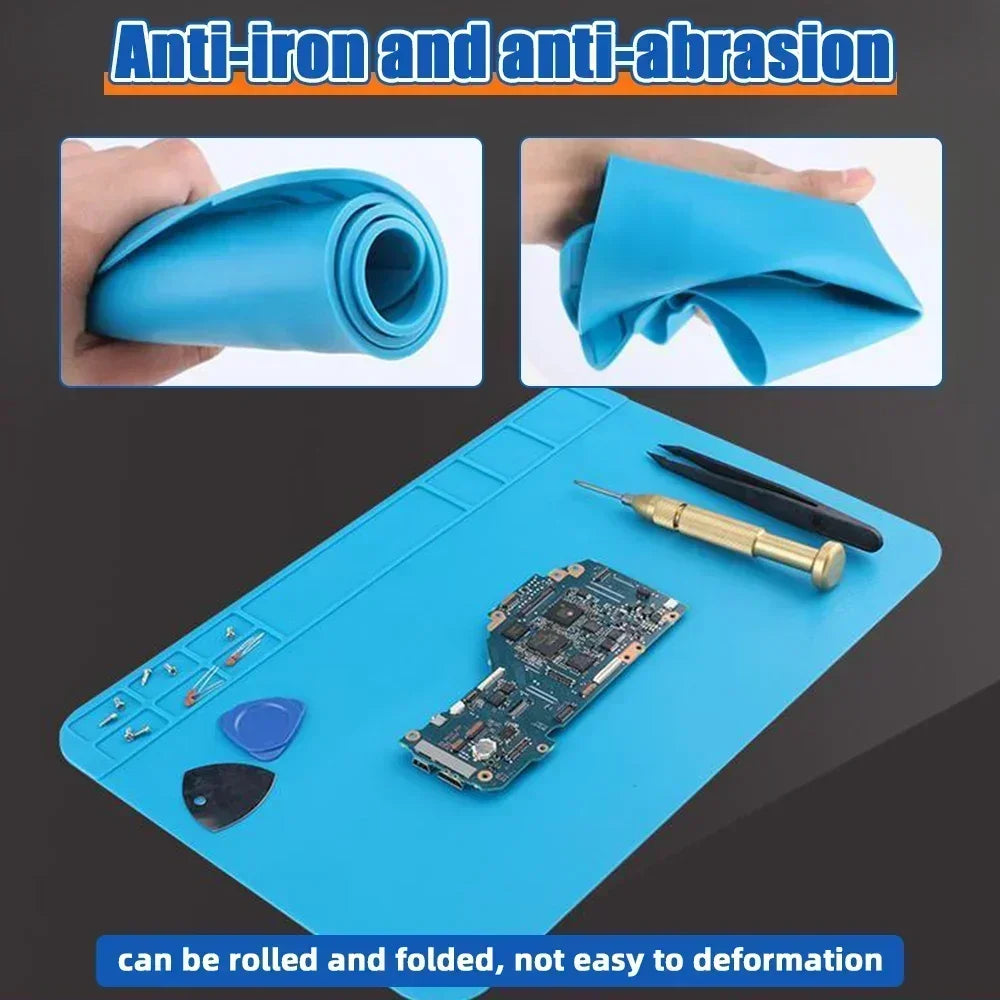 ESD Heat Resistant 932℉ Soldering Mat Job Tools Computer Phone Repair Kit Working Repair Pad Heatresistant Maintenance Platform