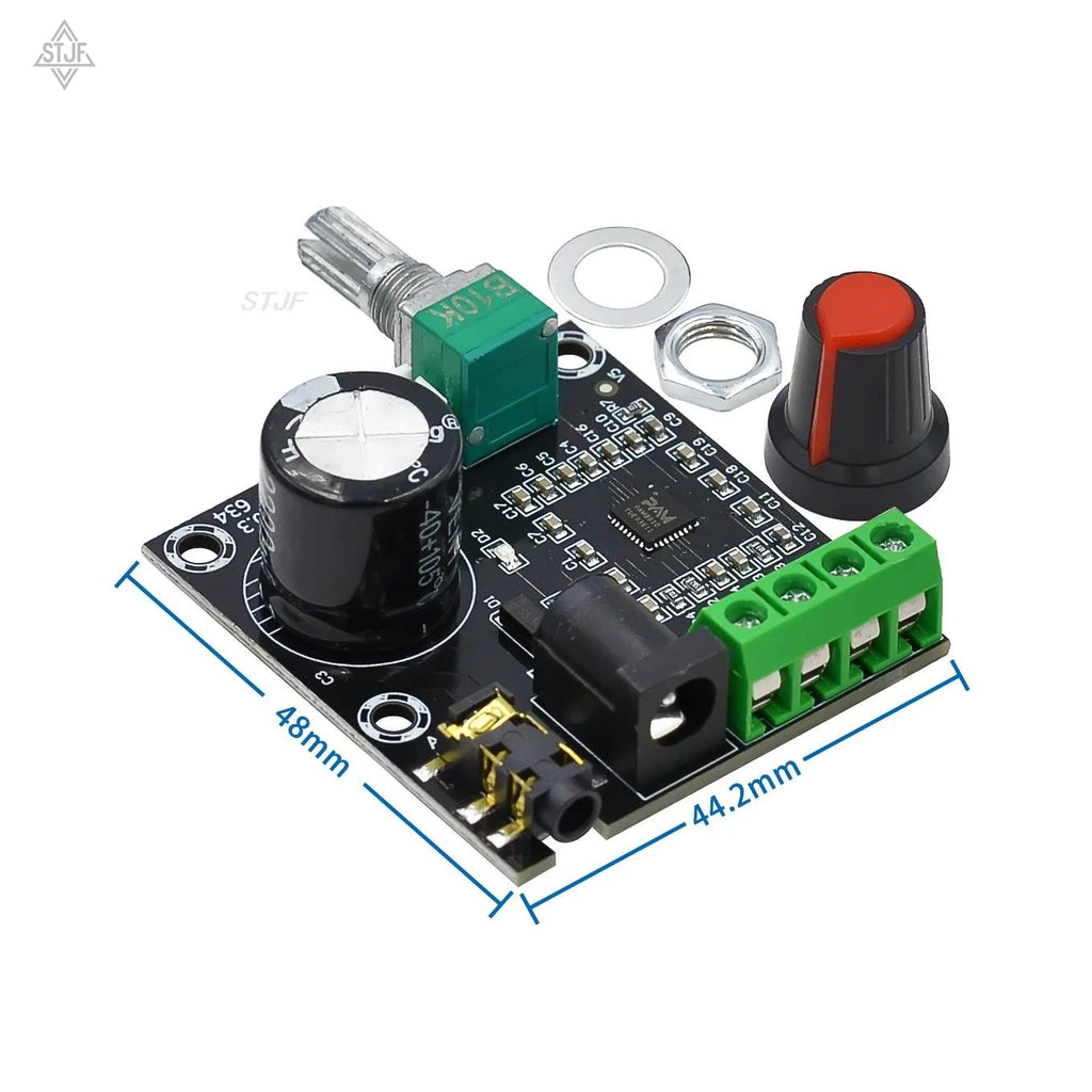STJF PAM8610 dual channel 12V HD power amplifier board Pure digital power amplifier 15W*2 power amplifier module
