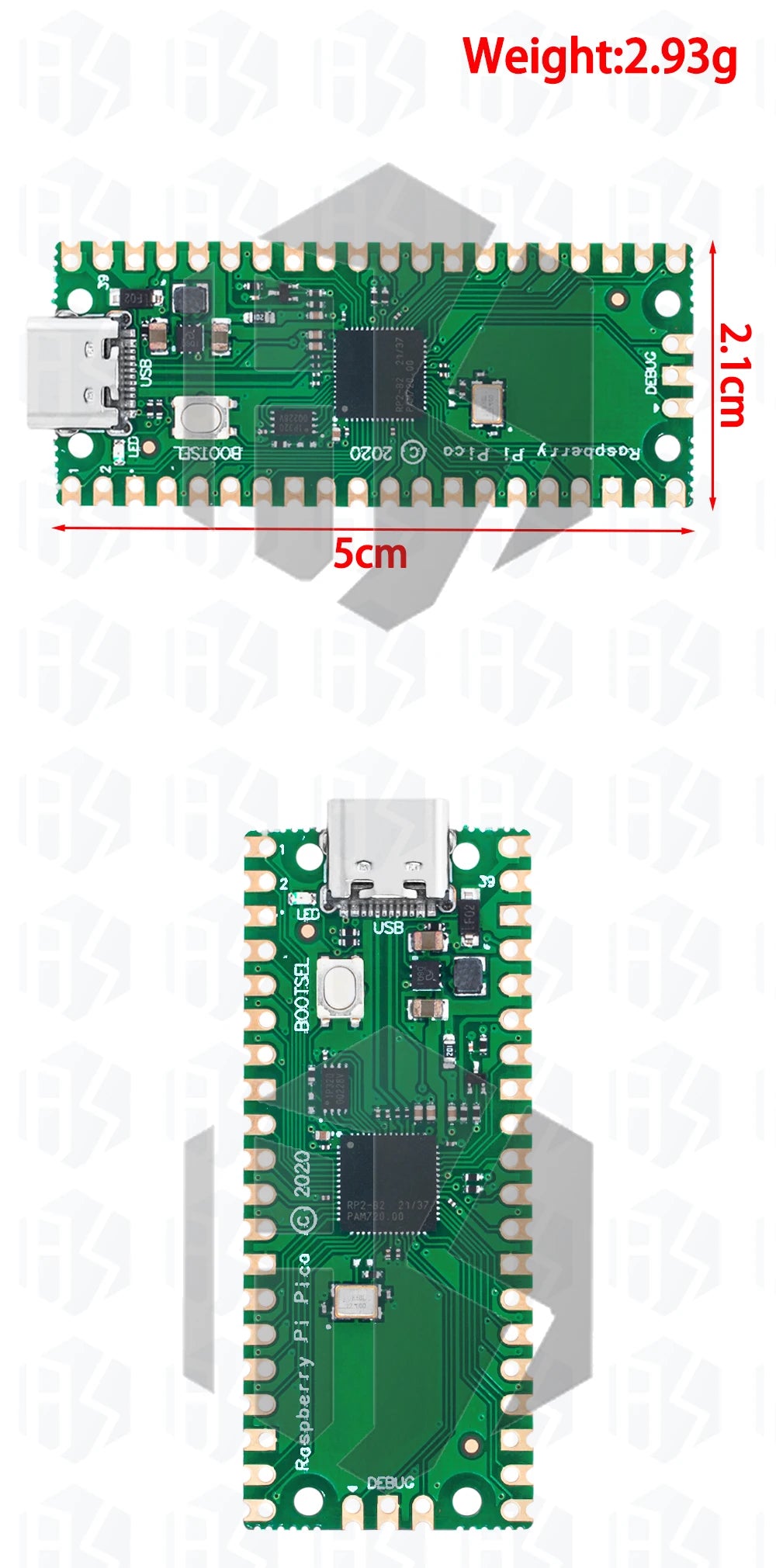 FOR aspberry Pi Pico Development Board A Low-Cost High-Performance Microcontroller Board RP2040 Cortex-M0+ Dual-Core ARM