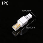 RJ45 Tool-less CAT6a Connector NoCrimp Connector CCTV Ethernet Cable Tool-less Crystal Head Plug CAT5 CAT5e CAT6A RJ45 Connector