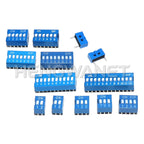10PCS Slide Type Switch Module 1 ~ 12 Bit 2.54mm Position Way DIP Blue Pitch Toggle Switch Red Snap Switch For PCB 8PIN 6PIN