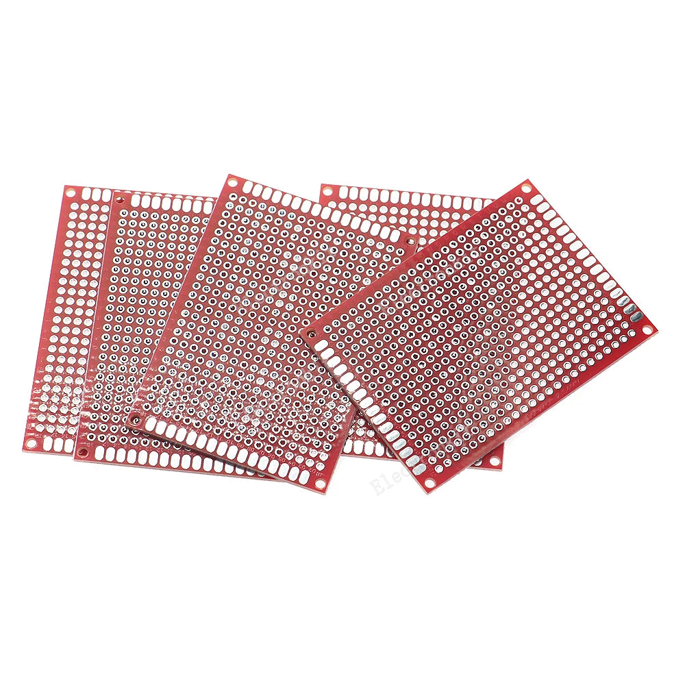 20pcs Red PCB Board Breadboard Double Sided 3x7 4x6 5x7 7x9cm Universal PCB Experiment Prototype Circuit Boards Diy Electroni