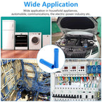 100pcs Blue Butt Connectors, Butt Splice Crimp Connectors, (16-14) AWG Insulated Electrical Wire Crimp Connectors, Butt Splice