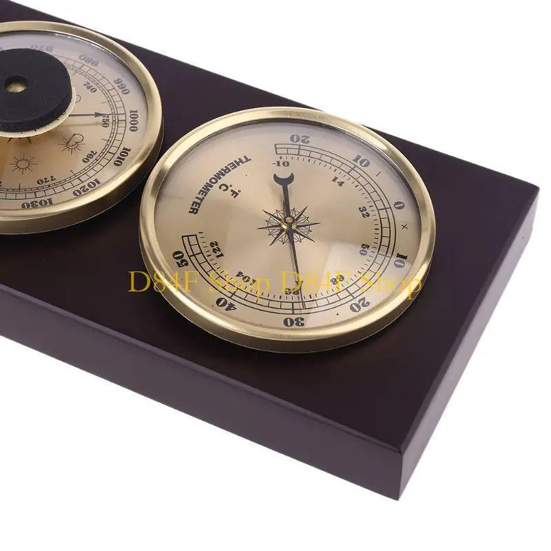 D84F Set Wall Mounted Thermometer Barometer Hygrometer for Household