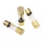5Pcs 10x38mm Gold Plated Glass AGU Fuse 10A 15A 20A 25A 30A 40A 50A 60A 70A 80A 100A Car Audio Amp Amplifier Car Fuses