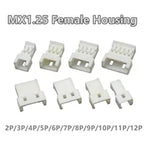 50pcs Micro JST MX1.25 Straight needle/curved needle Connector 2Pin~12Pin Male Pin Header Right Angle 90°/180° 1.25mm Pitch
