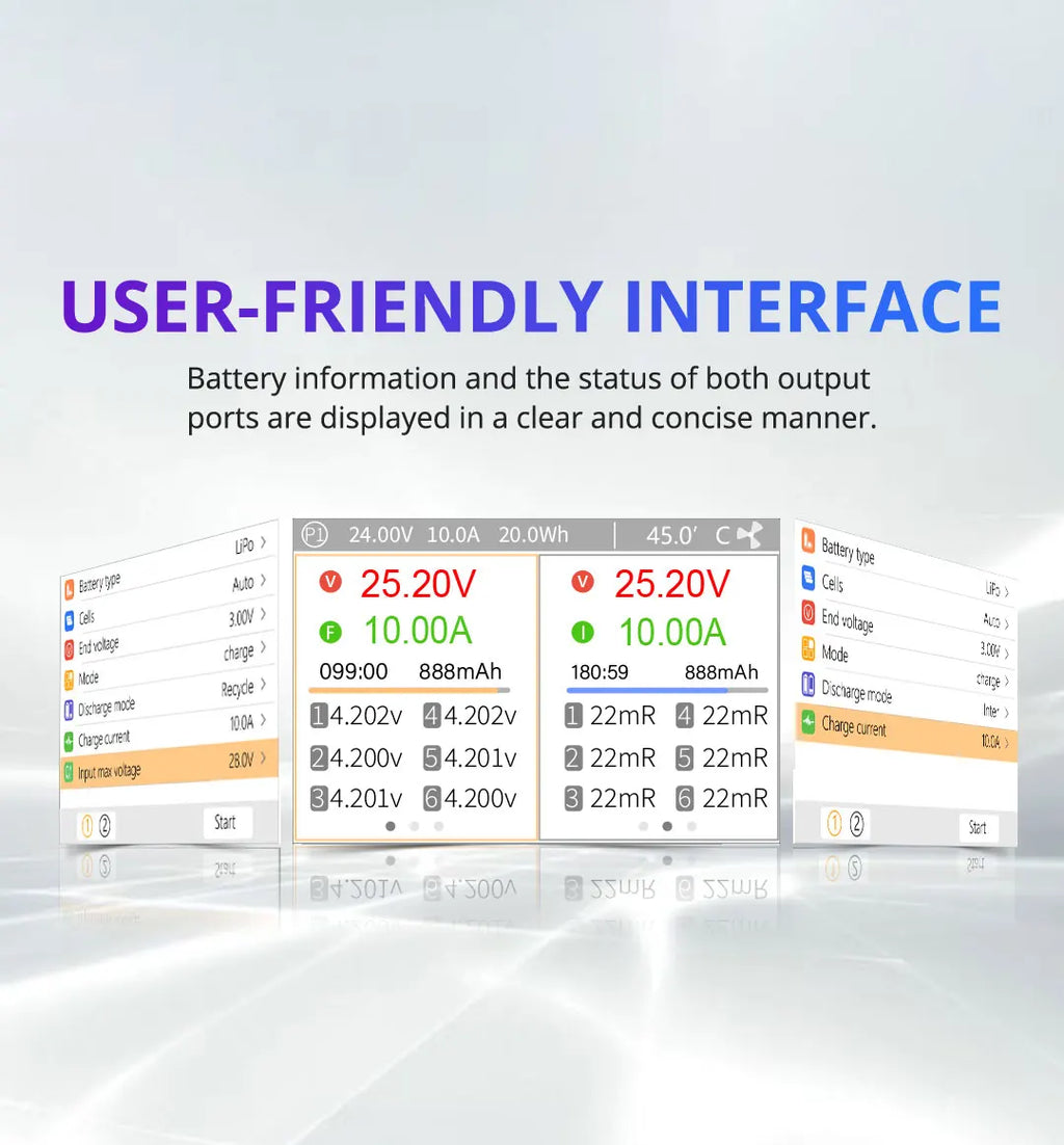 ToolkitRC M6DAC 350W X 2 USB-C 65W AC/DC Dual Smart Charger Discharger for 1-6S Lipo LiHV Lion NiMh Pb Battery with 15A Balance