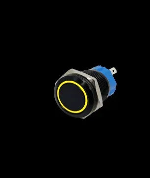12/16/19/22mm Oxidized Black shell Push Button Switch Momentary Latching Fixed On Off Power Switch LED Light Various Colors