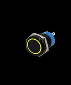 12/16/19/22mm Oxidized Black shell Push Button Switch Momentary Latching Fixed On Off Power Switch LED Light Various Colors