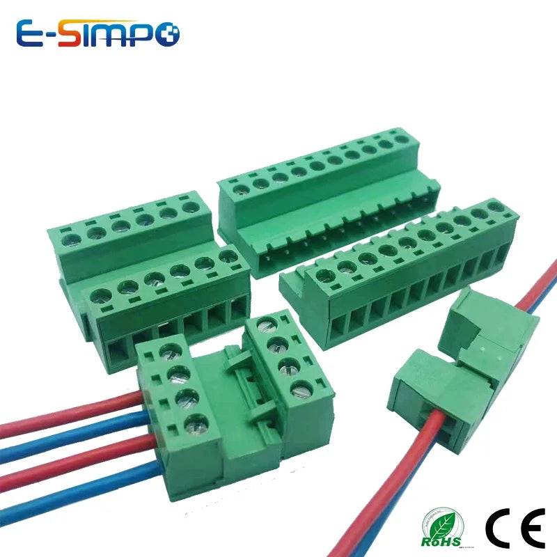 10pcs/sets Female Male Plug Aerial Butt Welding 2EDGRK 15EDGRK-5.08mm 2P-24P Plug-in Solder-free Wire Terminal Block Connector
