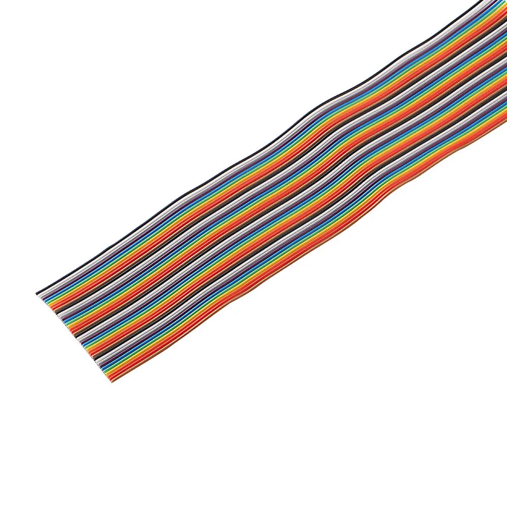 1/3/5Meter 6/8/10/14/16/18/20/24/26/34/40P 1.27mm Pitch Color Flat Ribbon Cable Rainbow DuPont Wire For IDC 2.54mm FC Connector