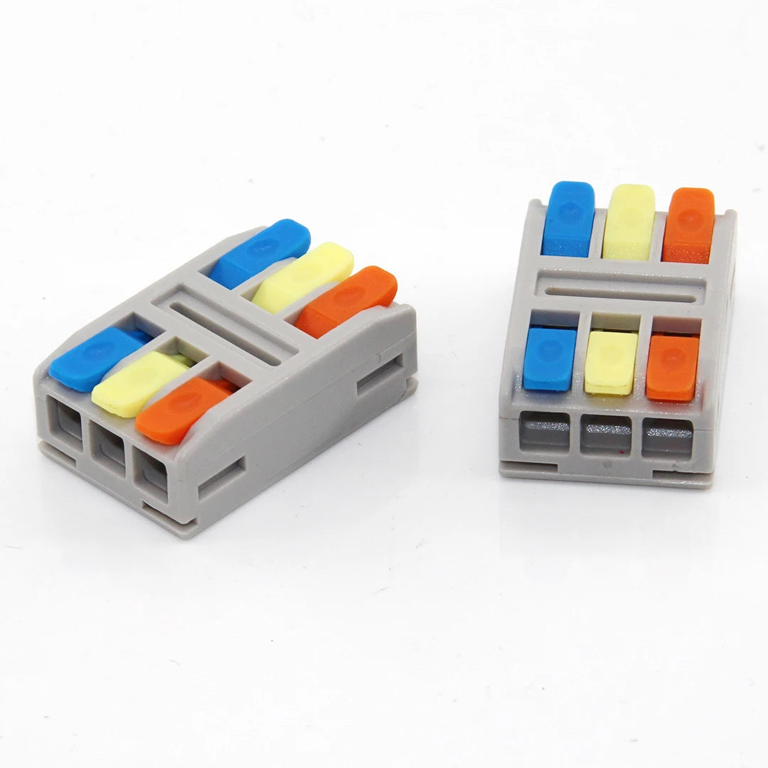10PCS Quick Electrical Wire Connectors Universal Compact Splicing Terminal Blocks Push-in Home Cable Connectors