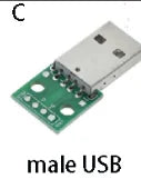 1pc MICRO MINI 5P 4P 9P 10P  type-c USB To Dip Female B-type Square Interface Printer Mike PCB Converter Adapter Breakout Board