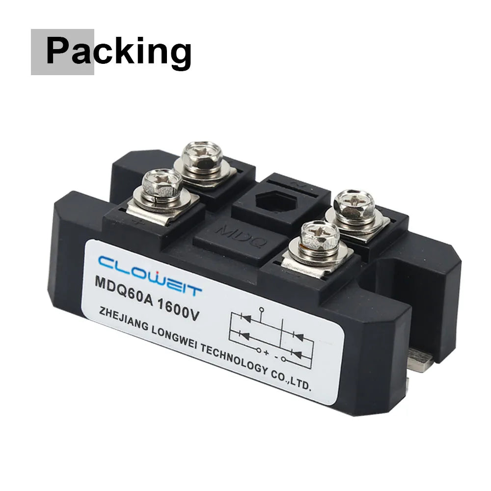 Volt Silicon Single 1 Phase Diode Metal Case Bridge Rectifier MDQ 100A Amp 1600V Single Phase Rectifier Bridge Module