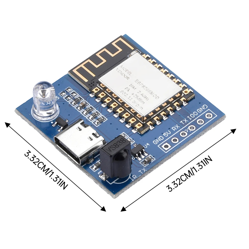 ESP8266/ESP32 IR Transmitter&Receiver – NEC Protocol WiFi Transparent Transmission ESP Development Module for Smart Home Control