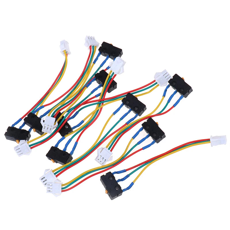 New 10pcs Flame retardant material metal Gas Water Heater Micro Switch Three Wires Small On-off Control 0.6x1x2cm