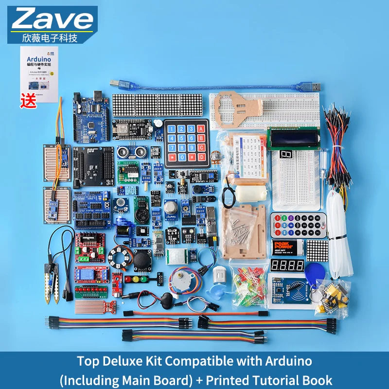 Arduino UNO R3 Starter Kit - Scratch Programming STEM Learning DIY Electronics Development Board Compatible with Arduino IDE for