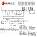 10pcs 2.54mm PH3.5 Low Profile Straight Double Row Female 2x2/3/4/5/8/10P Rohs Gold-plate PCB Female Pin Header Socket Connector