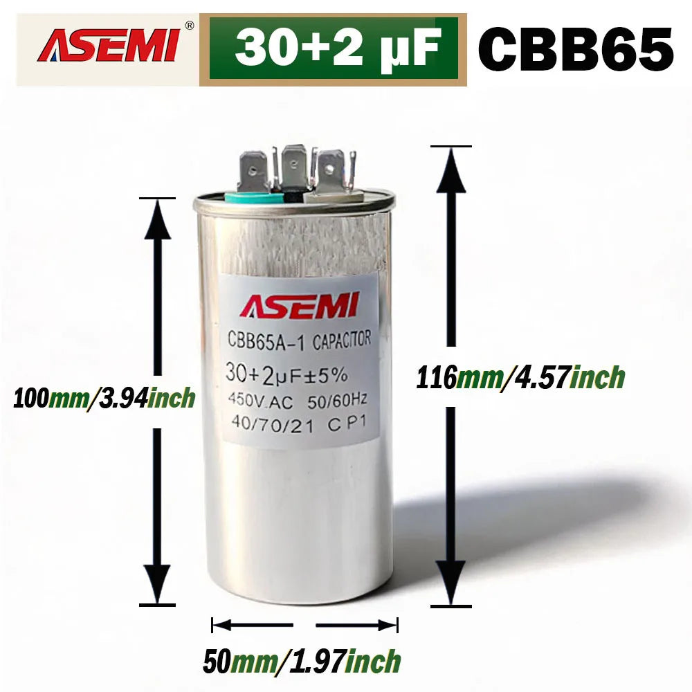 CBB65 Capacitor Dual Run Start Round