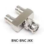 BNC-JKK BNC one male two All copper radio frequency coaxial monitoring adapter female two female one male three-way head