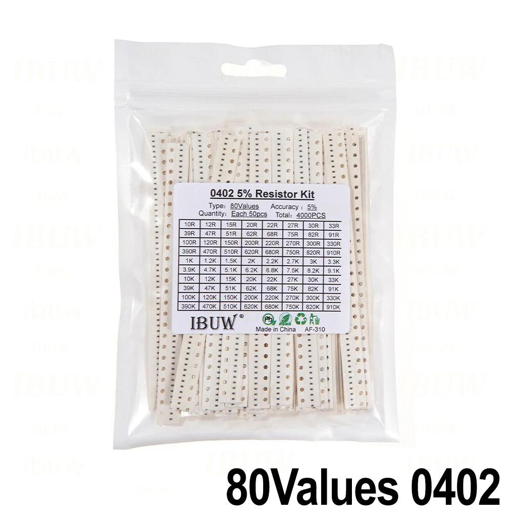660pcs 200pcs 720pcs 4000pcs 0402 0603 0805 1206 1210 2512 smd resistor kit igmopnrq assorted kit 10k 100k 1k 1r 100r 220r 1% 5%