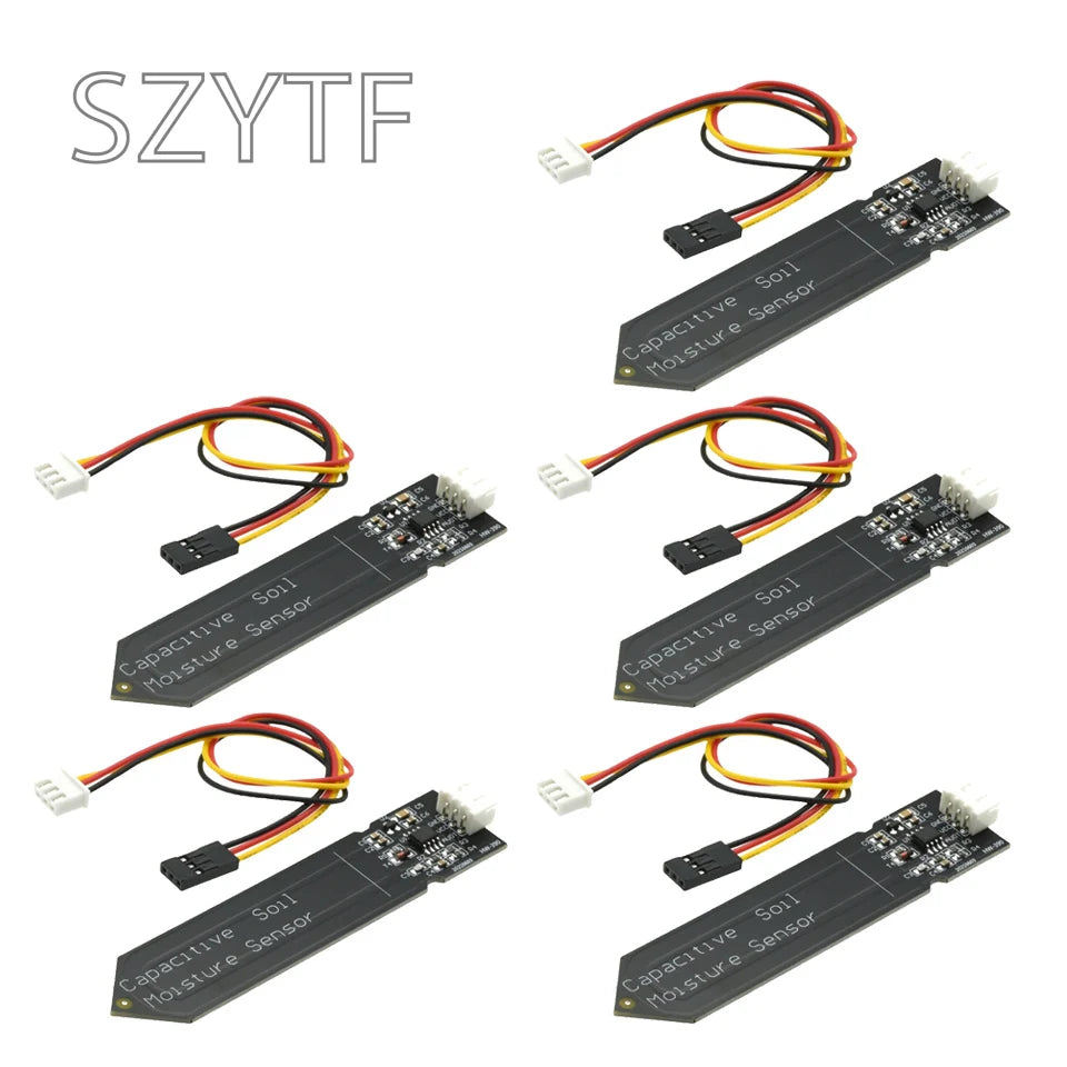 1-100PCS Capacitive Soil Moisture Sensor Not Easy To Corrode Wide Voltage Wire For Arduino