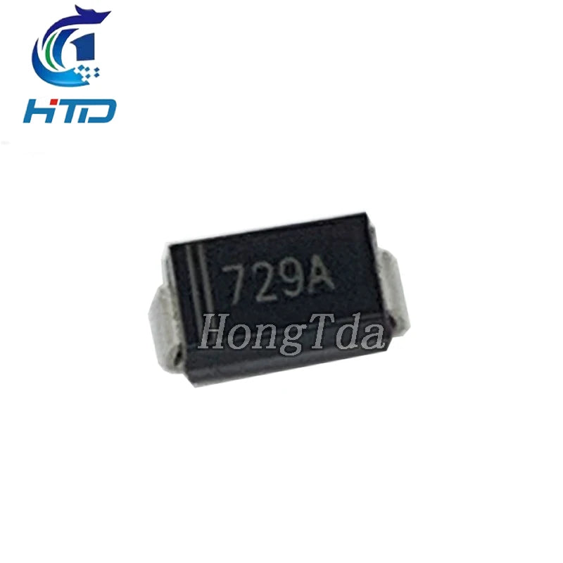 50PCS SMA 1W Zener Diode 1SMA4728A 1SMA4733A 1SMA4744A 3V3 5V1 9.1V 10V 12V 15V 18V 20V 22V 24V 27V 33V 39V 43V 47V 51V 100V