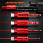 Tactical Dual-purpose Magnetic Suction 22LR 9mm 7.62x39 12GA Laser Training Bullet Red Dot Bore Sight Laser Dry Fire Snap Caps