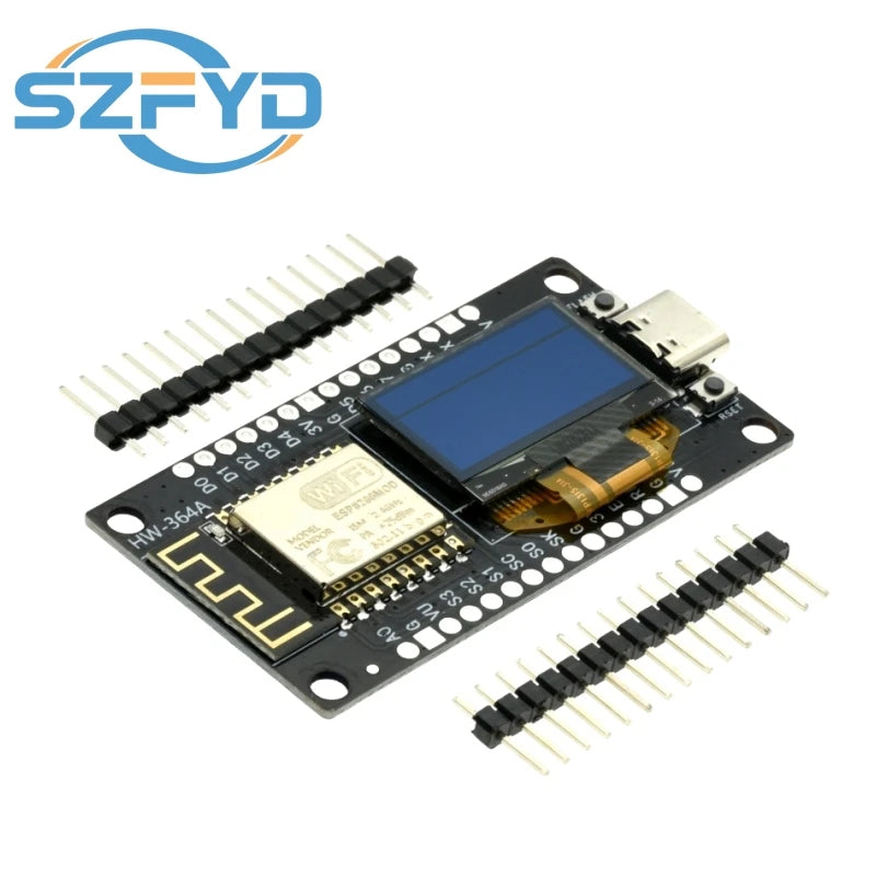 NodeMCU ESP8266 Development Board With 0.96 Inch OLED Display CH340G ESP-12F WiFi Module TYPE-C USB For Arduino