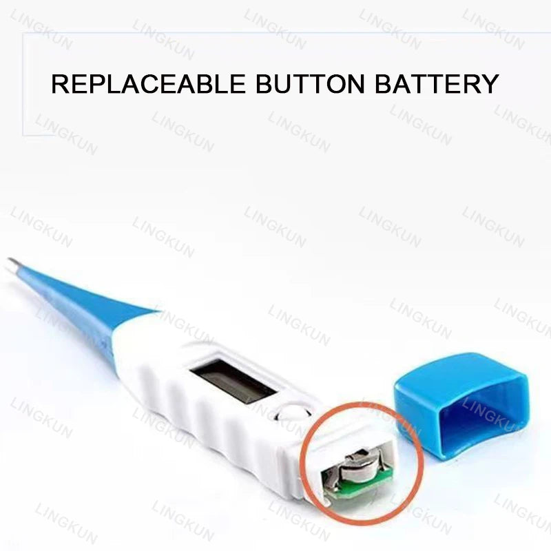 Thermometer for Adults, Soft Head Digital Oral Thermometer for Fever, Basal Thermometer with 15 Seconds Fast Reading