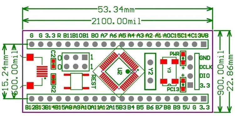 1PCS High Quality STM32F103C6T6 STM32F103C8T6 Minimum System Board, Microcontroller Learning Board, ARM Development Board