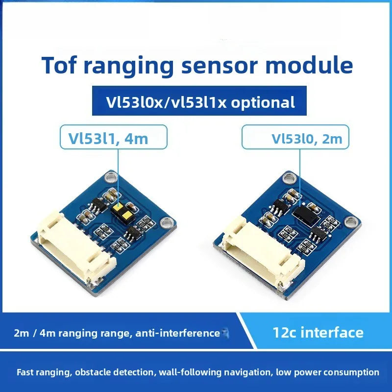 VL53L0X VL53L1X TOF Sensor I2C Interface High-Precision 2m/4m Distance Detector