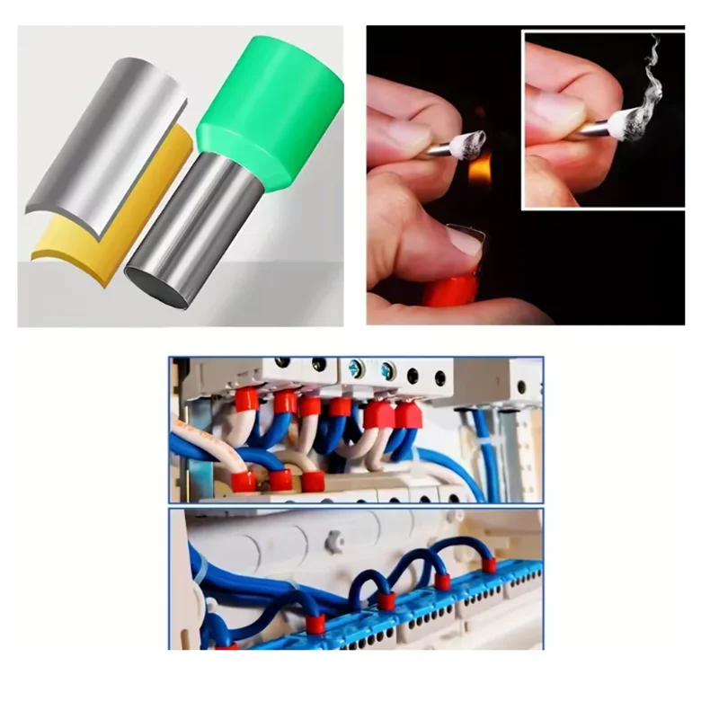 100PCS Electrical Tube Terminals Suit VE Tubular Block Cord End Connectors Cable Wire Connector