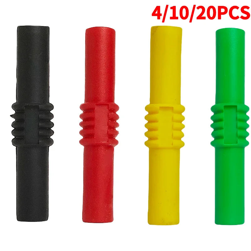 4-40PCS Gold-Plated Female Stackable Banana Jack Connectors,Metal Extension Couplers for Binding Posts and Electrical Test Leads