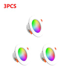12-1Pcs RGB LED Bulb Tuya Dimmable Downlight Spotlight Bluetooth-Compatible Lamp 10/15W APP Control GB+CW+WW Smart Lamp