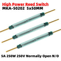 1/10PCS High Power MKA50202 Reed Switch MKA-50202 Normally Open N/O 5*50MM 5A 250W 250V Magnetic Contact Switch Induction Sensor