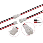 PH2.0 2.0mm 2 Pin Adapter -PH 2Pin Micro Battery Male Female Connect Plug RC Extension 26AWG PH 2mm Connector Cable