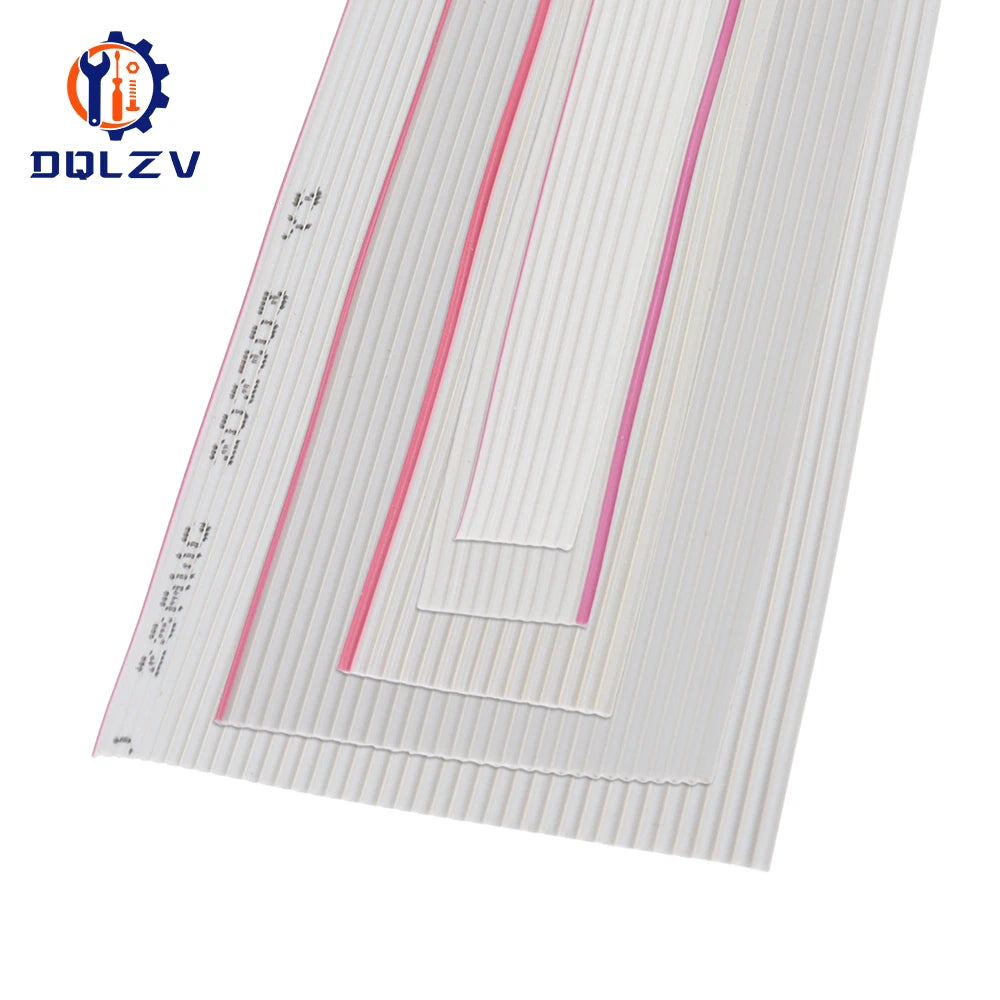 1/3/5Meter 6/8/10/16/18/20/26/34/40P 1.27mm Pitch Color Grey Flat Ribbon Cable Rainbow DuPont Wire For IDC 2.54mm FC Connector
