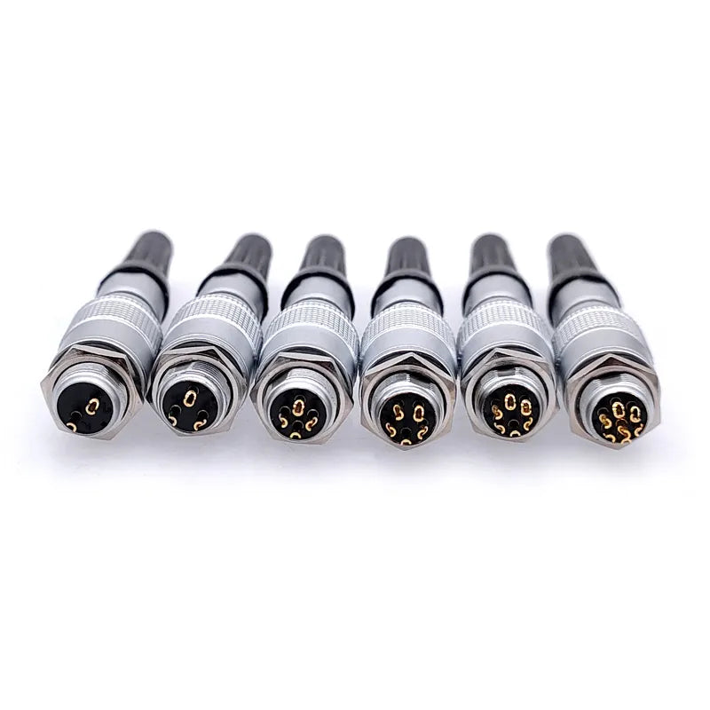 YC8 Mini Circular Connectors 8mm 2 3 4 5 6 7pin Sensor Connector Docking Push Pull Self Lock 8mm