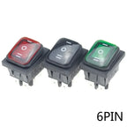 1pcs On Off On 12V/220V Heavy Duty 6 Pin DPDT IP67 Waterproof Auto Boat Marine Toggle Rocker Switch with LED 12V 220V 27x22mm