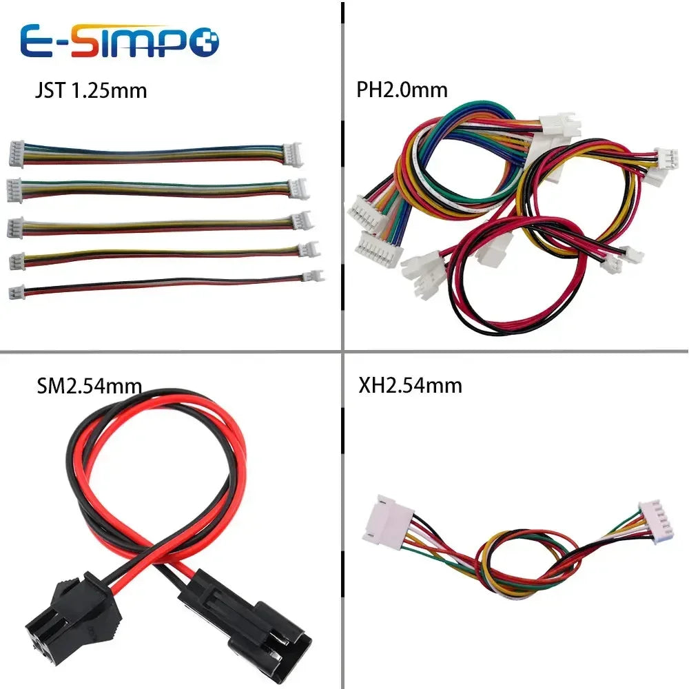 5pcs 20cm JST1.25 ZH1.5mm PH HY2.0 XH SM XHB2.54 Dupont KF2510 VH3.96 2P3P 4P5P 6P Male Female Extension Aerial Dock Wire Cable