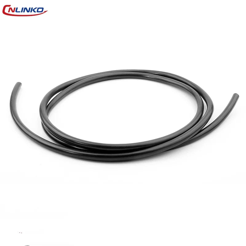 CNLINKO LP12 Waterproof Cable Assembly 2-4Pin 0.34-0.5mm² 22-20AWG 5A 125V for M12 Circular Connector Industrial Wire Harness