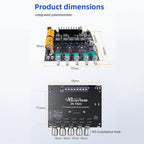 DC12‑24V ZK‑TB22 Audio Amplifier Module 75W+75W+145W+145W 2.2 Channel Bluetooth AUX USB PC Input Treble Bass Adjust
