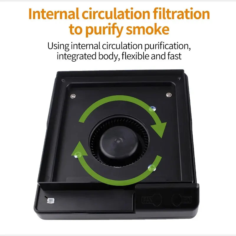60W Smoking Instrument Fume Extractor with LED Light 220V Activated Carbon Filter Sponge Solder Iron Smoke Absorber