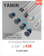 5pcs 12mm Metal Push Button Switch Self-locking Latching/Momentary Reset Waterproof High/Flat Round 2/3 pins Nickel plated brass