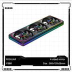 V360/120 ARGB Computer Case Cooling Fan, Infinity Mirror Series/CD pattern/Hydraulic bearings Integrated cooling fan