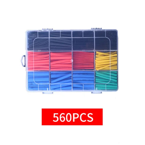 127-800pcs Heat Shrink Tube Thermoresistant Heat-shrink Tubing Wrapping Kit Electrical Connection Wire Cable Insulation Sleeving